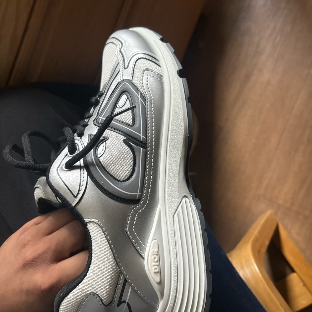 Dior Silver and Black Sneakers